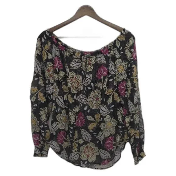 New Rag & Bone Womens Sierra Floral Print Sheer Blouse Silk Blend Size Small - Picture 1 of 4